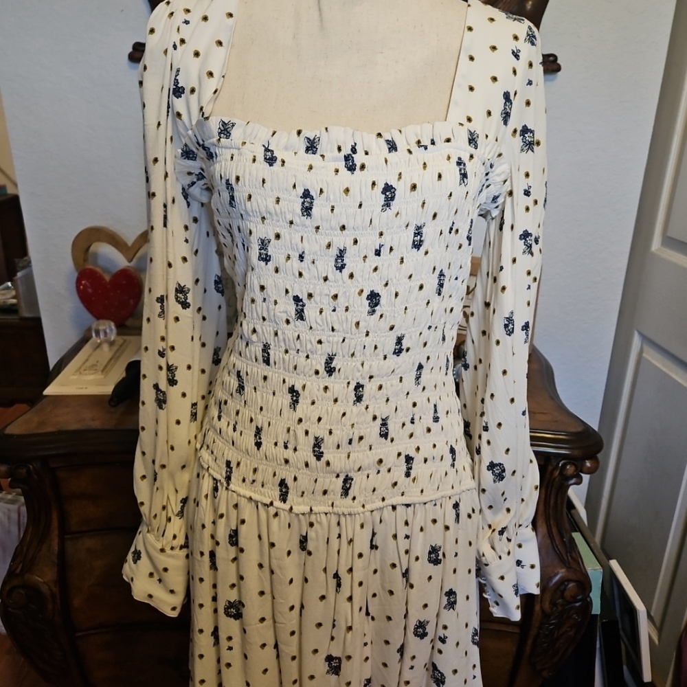 NWOT FREE PEOPLE Size Med Floral Mini Dress